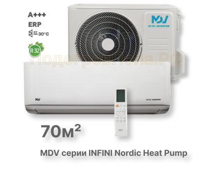 Инверторная сплит-система MDV серия INFINI Nordic Heat Pump MDSAN-24HRFN8 / MDOAN-24HFN8