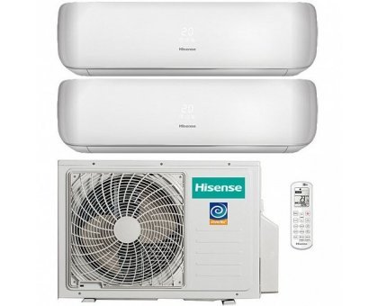 Мульти сплит-система с 2 внутренними блоками (25 и 35 кв.м) Hisense AMW2-18U4SXE / AMS-09UR4SVETG67 + AMS-12UR4SVETG67